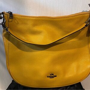 Coach Mustard Leather Shoulder Bag